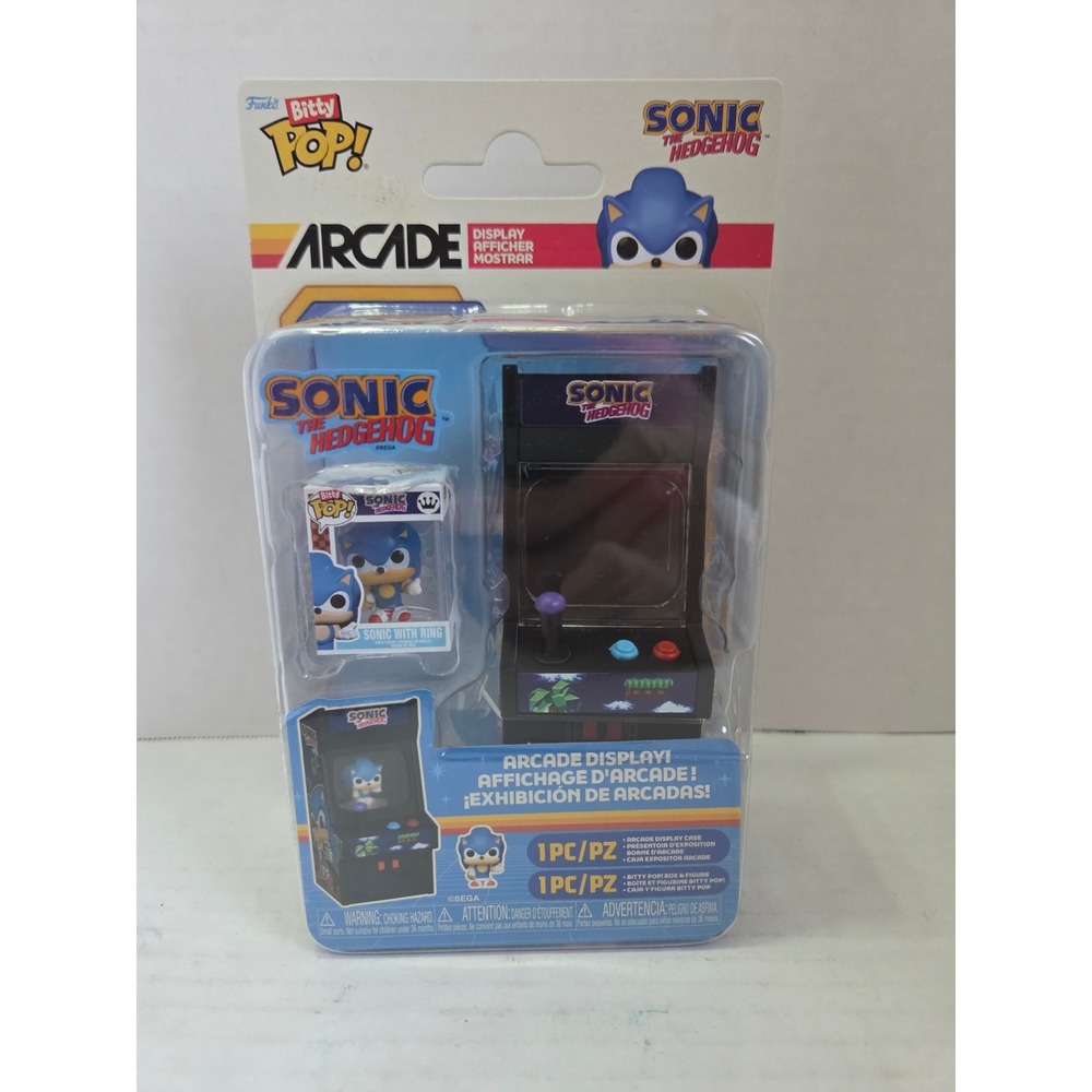 Funko Bitty Pop Arcade Sonic the Hedgehog Display with Sonic with Ring Figure